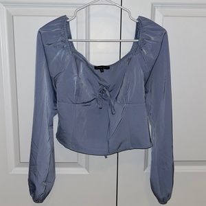 Pacsun Kendall and Kylie brand blue tie top